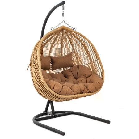 Подвесное кресло NUAR 2-местное с подушками и опорой