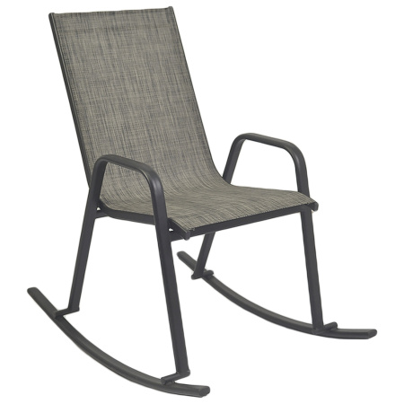 KI003 Кресло-качалка KIKS3 черный каркас, текстилен dark gray