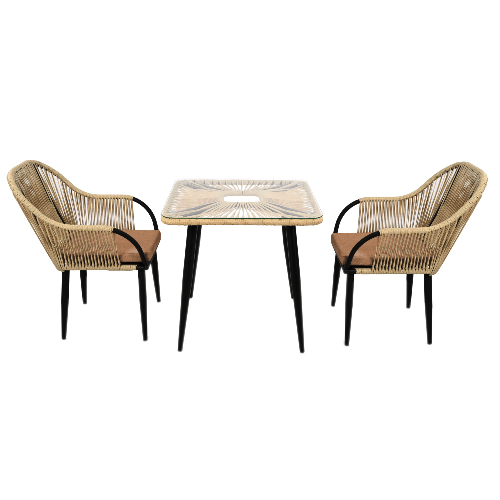 Комплект НУАР обеденный разборный (2 стула, стол обеденный 80х80хН76)