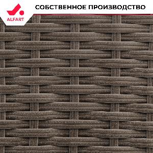 Искусственный ротанг Полутрубка двойная 5 мм графит (100 м)