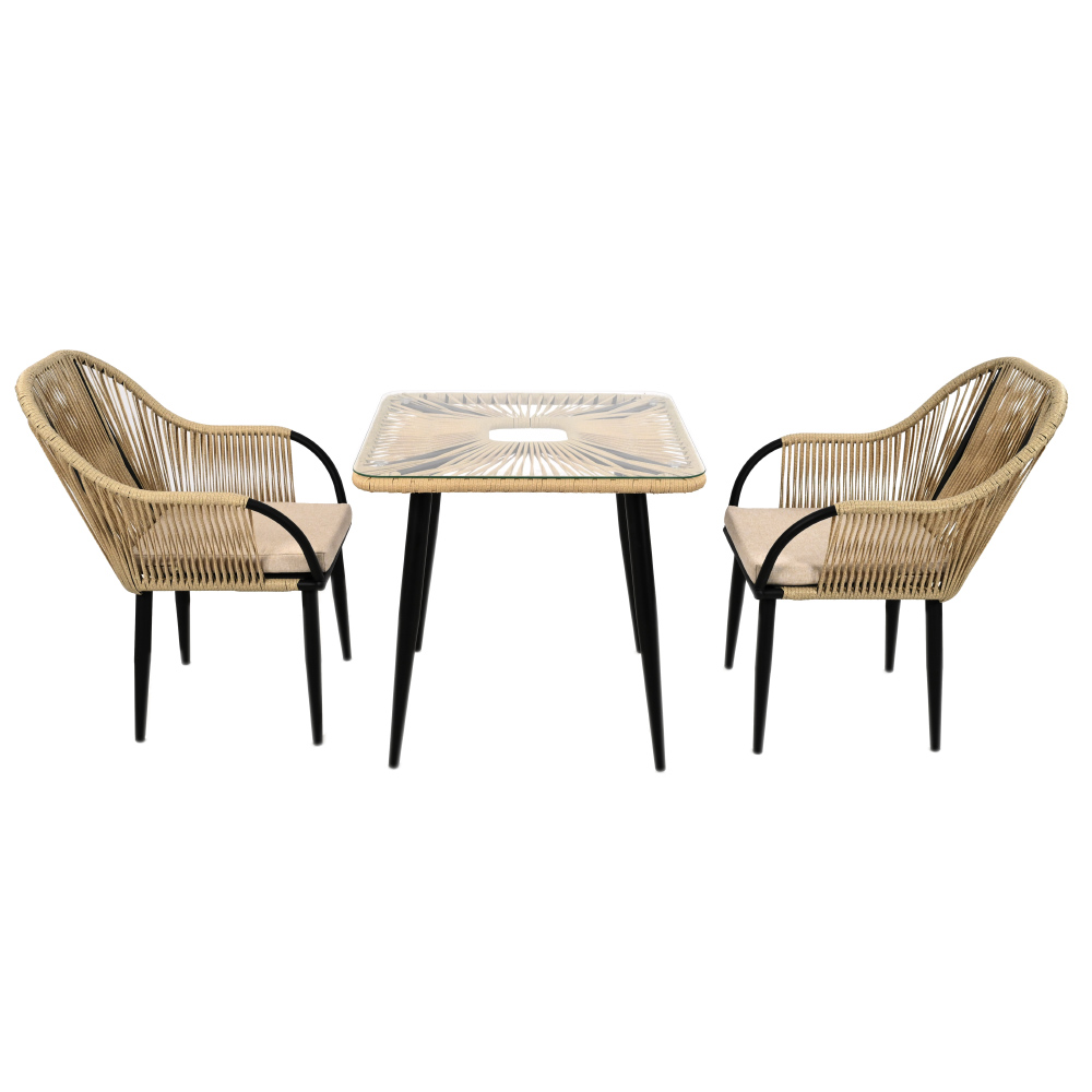 Комплект NUAR обеденный разборный (2 стула, стол обеденный 80х80хН76)