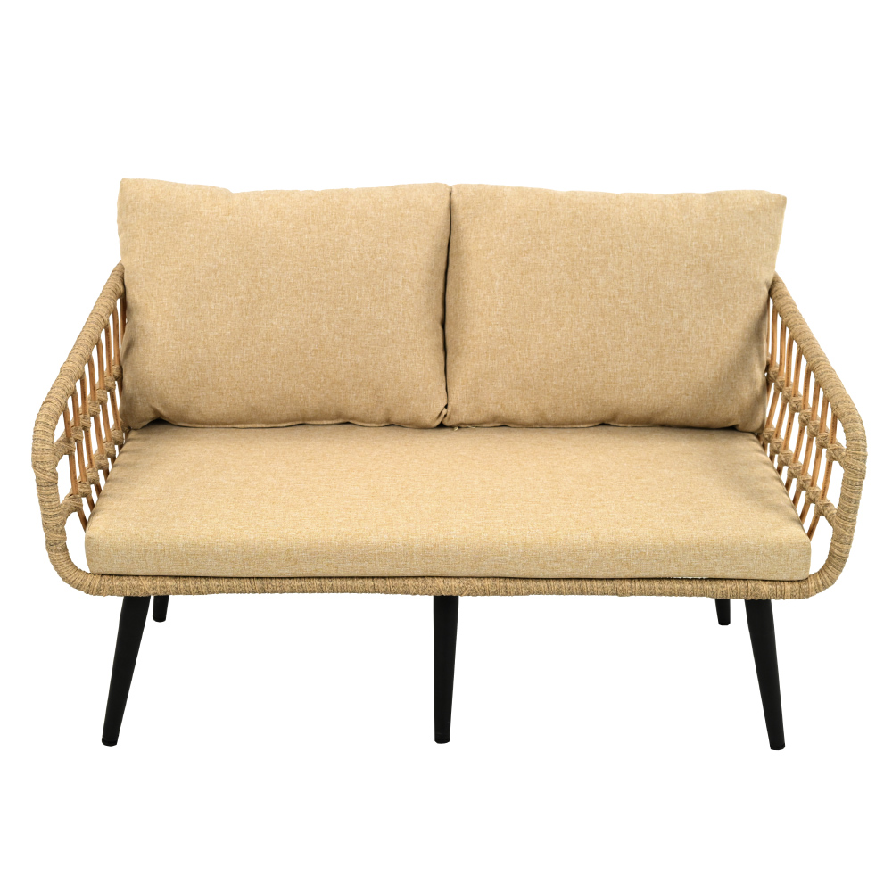 Диван LIANA 2-местный с комплектом подушек из искусственного ротанга