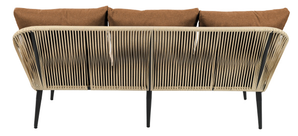 Диван NUAR 3-местный разборный с комплектом подушек (181х76хН79, Эрба стейпл грано, Сталь, estera тауп)