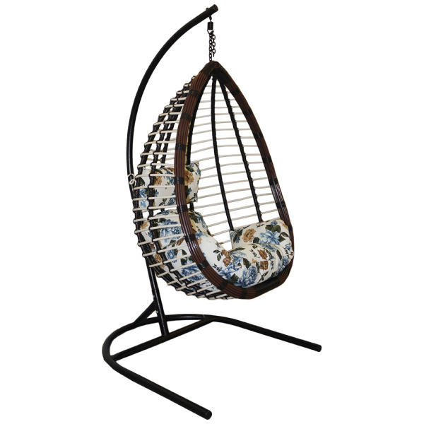 CA013 ПК CAPONE тем.коричневый-молочный, tefla синие цветы