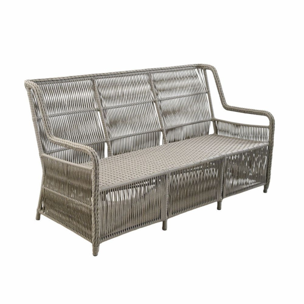 Диван МИЛАН 3-местный с комплектом подушек (180х83хН102, Эрба стейпл графит, Алюминий, estera светло-серый)