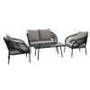 Комплект LUNA лаунж (2 кресла, диван 2-местн, стол журнальный)