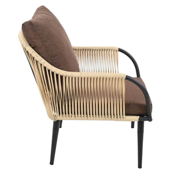 Комплект NUAR (2 кресла) разборные (Эрба стейпл коричневый, Сталь , estera тауп)