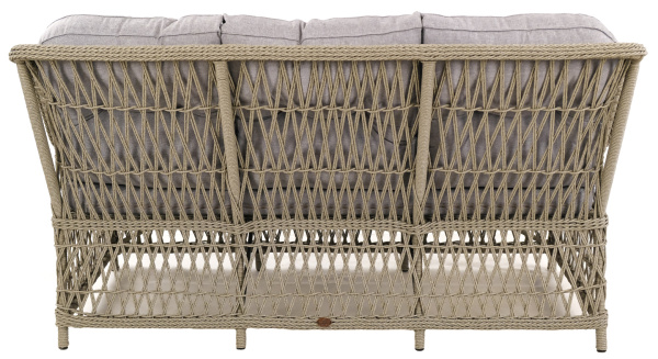 Диван RIVIERA 3-местный с комплектом подушек (180х83хН102, Эрба твист графит, Алюминий, Prima хамелеон)