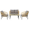 Комплект LUNA лаунж (2 кресла, диван 2-местн, стол журнальный)