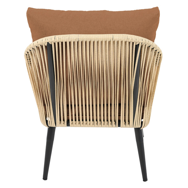 Кресло NUAR разборное с комплектом подушек (70х76хН80, Эрба стейпл грано, Сталь, estera тауп)