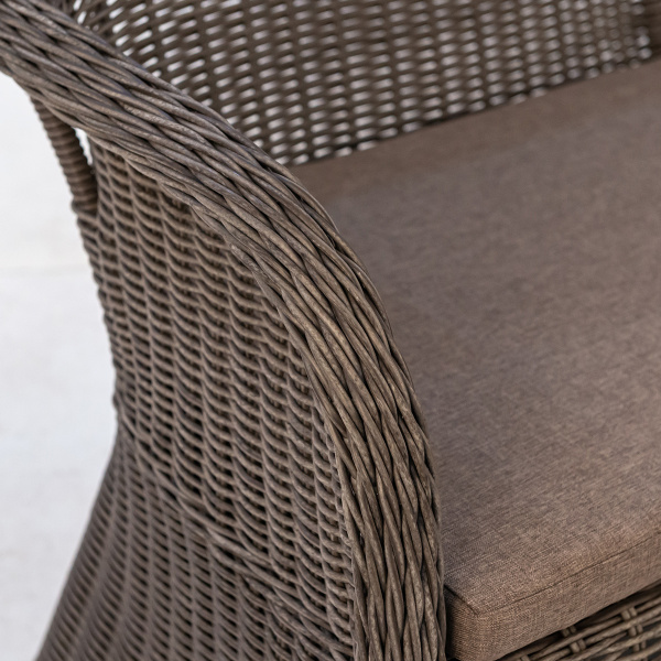 Диван AMARO 2-местный  (130х75хН93, Трубка 5 мм графит, Алюминий, Prima сапфир)