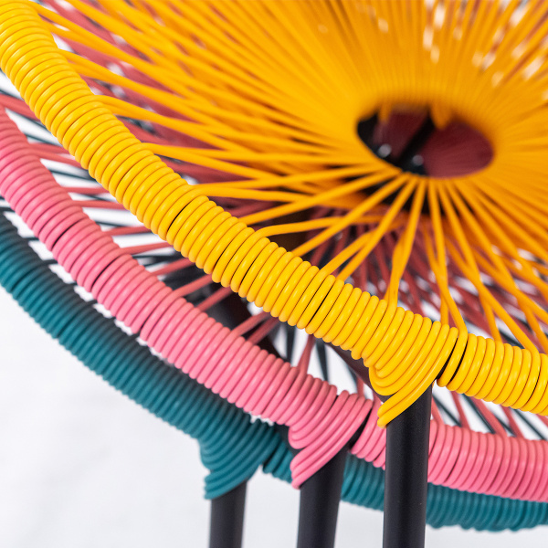 Стул ACAPULCO без подушки (73х83хН88, Прут soft розовый, Сталь Чёрный, Цельносварной)