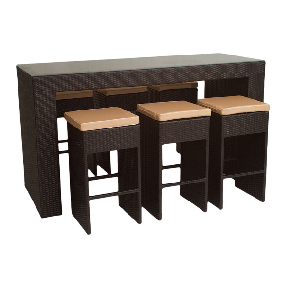 Стол барный PONT со стеклом Стол барный PONT со стеклом