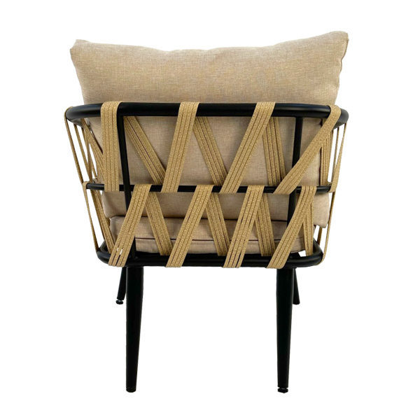 Кресло LIMA с комплектом подушек (68х68хН68, Эрба стейпл грано, Сталь, estera песочный)