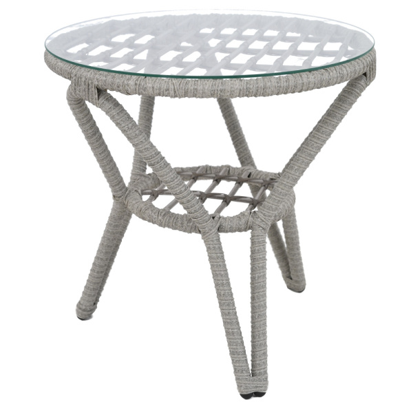 Стол кофейный AURA lite tubo со стеклом