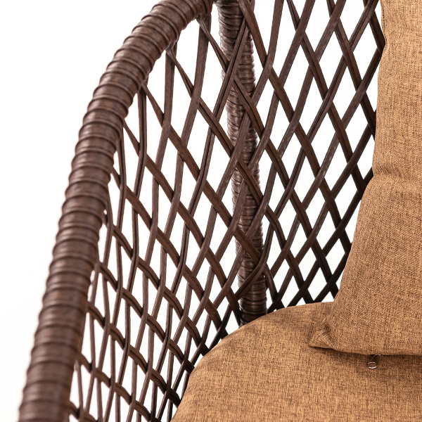 Диван AURA 2-местный (130х65хН80, Эрба стейпл коричневый, Сталь, estera тауп)