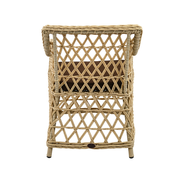 Кресло КАЛИПСО с подушкой (58х66хН86, Эрба стейпл грано, Алюминий, эстера шоколадный)