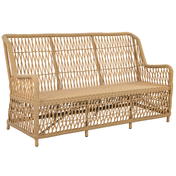 Диван RIVIERA 3-местный с комплектом подушек (180х83хН102, Эрба твист грано, Алюминий, Prima айсбери)