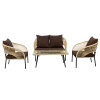 Комплект LUNA лаунж (2 кресла, диван 2-местн, стол журнальный)