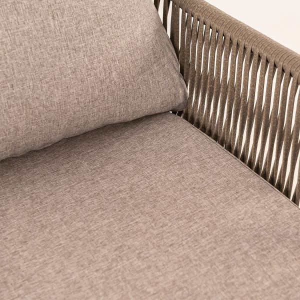 Кресло NUAR с комплектом подушек (70х76хН80, Эрба стейпл графит, Сталь, estera св. серый)