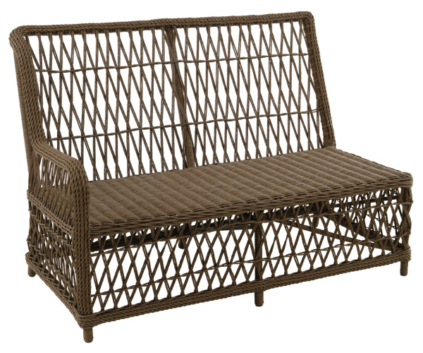 Диван RIVIERA 2-местный угловой левый с комплектом подушек (84х147хН103, Эрба твист коричневый, Алюминий, Prima охра)