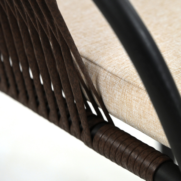 Стул NUAR с подушкой (разборный) (Эрба стейпл коричневый, 60х70хН93, Сталь, Разборный, estera тауп)