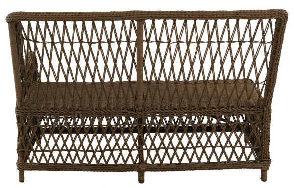 Диван RIVIERA 2-местный угловой правый с комплектом подушек (84х147хН103, Эрба твист коричневый, Алюминий, Prima охра)