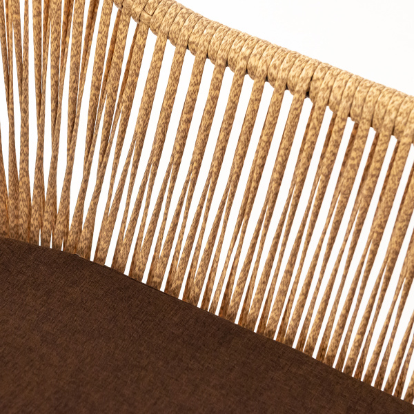 Кресло NUAR с комплектом подушек (70х76хН80, Эрба стейпл грано, Сталь, estera песочный)