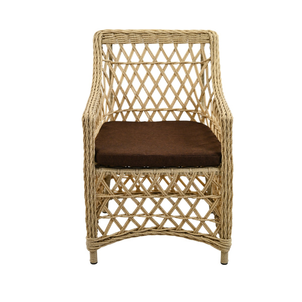 Кресло КАЛИПСО с подушкой (58х66хН86, Эрба стейпл грано, Алюминий, эстера шоколадный)