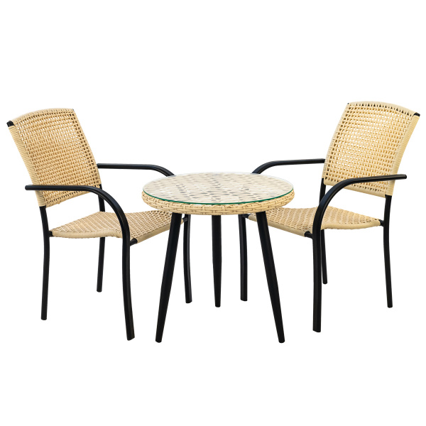 Комплект (Стул BRUT 2шт, Стол кофейный AURA|NUAR D60хH60)