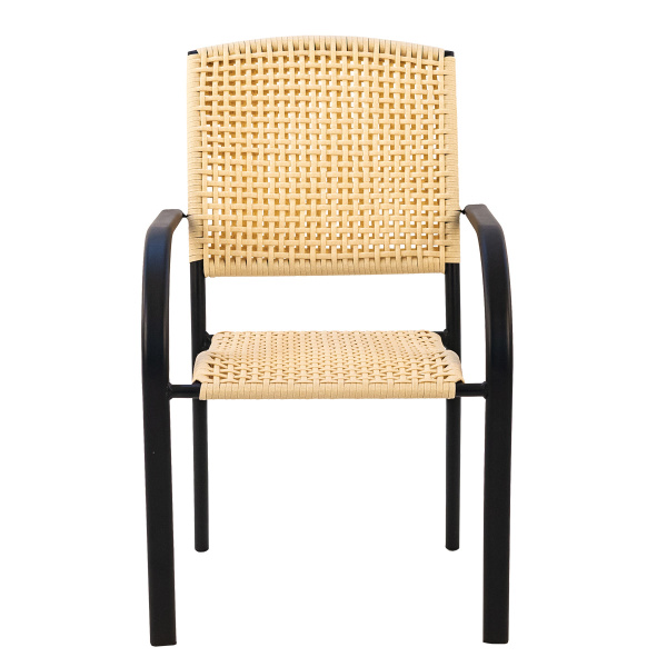 Комплект (Стул BRUT 2шт, Стол CAFE d60) (Эрба стейпл айвори, Сталь , )