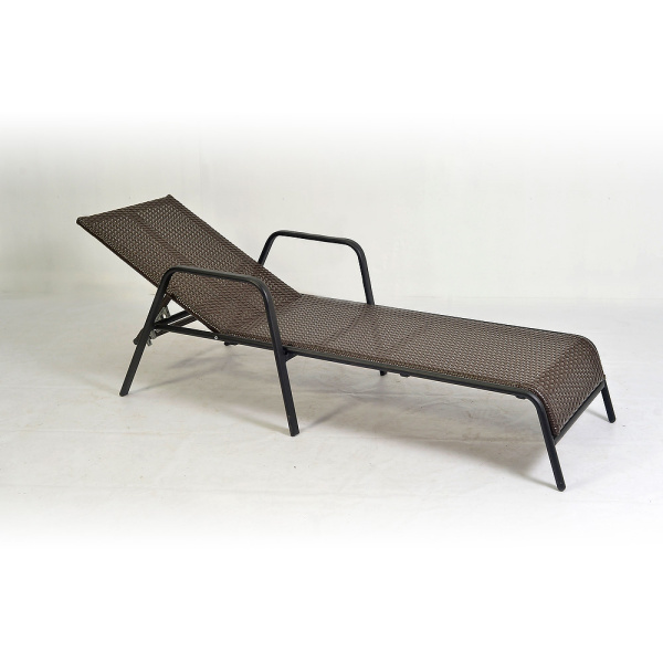 Шезлонг НЕАПОЛЬ-2 (сталь, ротанг) без матраса