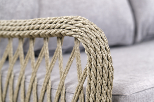 Диван RIVIERA 3-местный с комплектом подушек (180х83хН102, Эрба твист графит, Алюминий, Prima хамелеон)