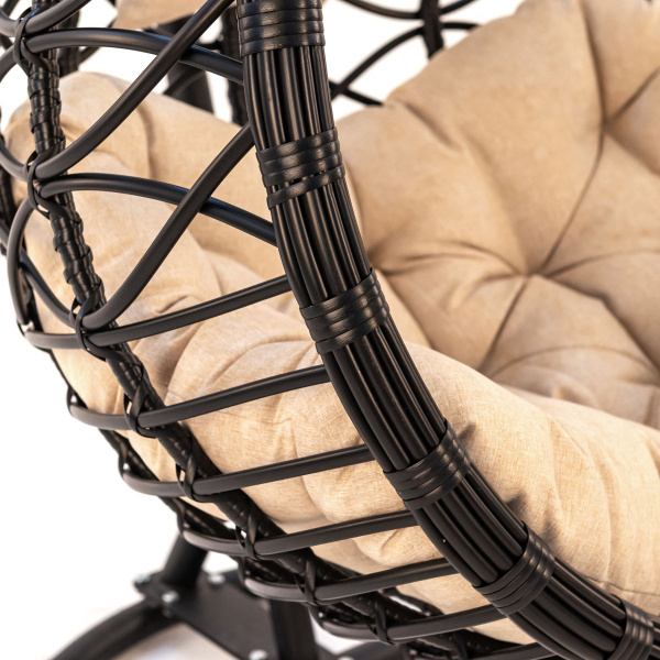 экоротанг черный, ткань песочный(1)