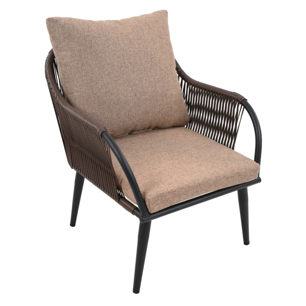 Комплект NUAR (2 кресла) разборные (Эрба стейпл коричневый, Сталь , estera тауп)