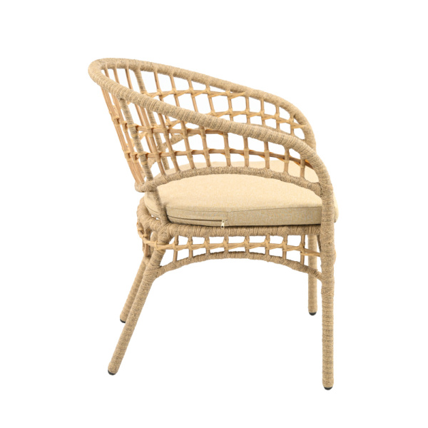 Комплект AURA lite tubo (4 кресла, стол обеденный 80х80) 