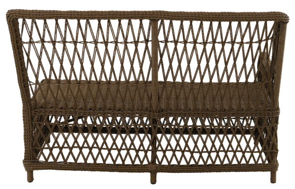 Диван RIVIERA 2-местный угловой левый с комплектом подушек (84х147хН103, Эрба твист коричневый, Алюминий, Prima охра)