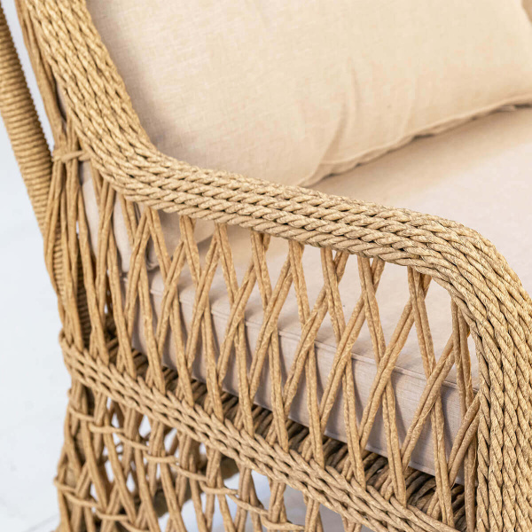 Кресло RIVIERA (64х83хН102, Эрба твист грано, Алюминий, Prima айсбери)