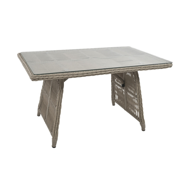 Стол кофейный МИЛАН 70х110хH60 со стеклом (70x110xH60, Эрба стейпл графит, Алюминий, , Стекло )