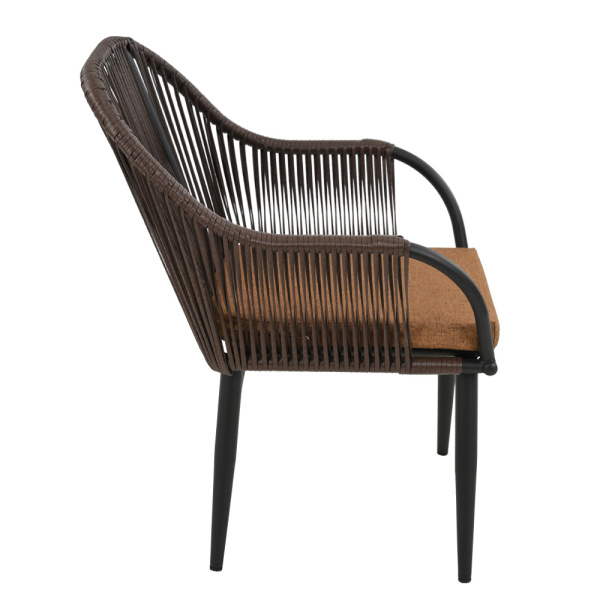 Комплект NUAR обеденный разборный (4 стула, стол обеденный 80х80хН76) (Эрба стейпл коричневый, Сталь , estera тауп)