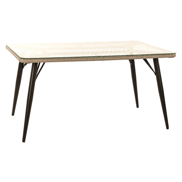 Стол обеденный AURA прямоугольный со стеклом Стол обеденный AURA прямоугольный со стеклом