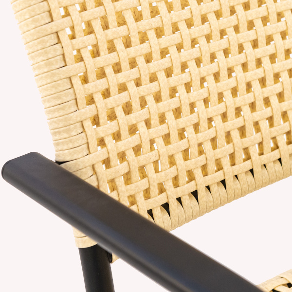 Комплект (Стул BRUT 2шт, Стол CAFE d60) (Эрба стейпл айвори, Сталь , )