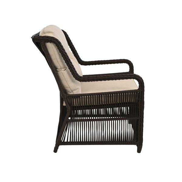 Кресло МИЛАН с комплектом подушек (62х86хН97, Эрба стейпл коричневый, Алюминий, estera песочный)