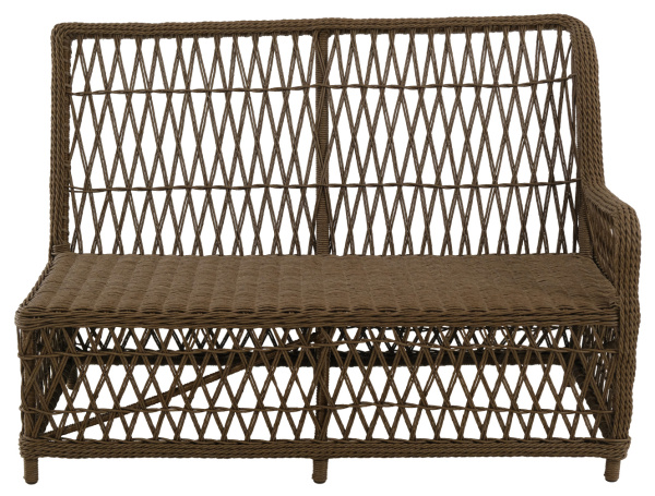 Диван RIVIERA 2-местный угловой правый с комплектом подушек (84х147хН103, Эрба твист коричневый, Алюминий, Prima охра)