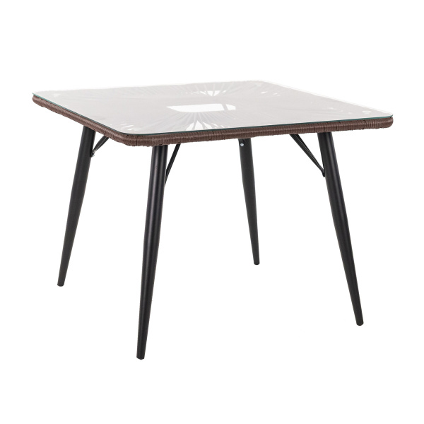 Стол обеденный NUAR квадратный со стеклом