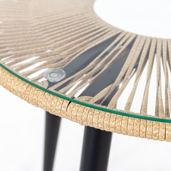 Стол обеденный NUAR круглый со стеклом Стол обеденный NUAR круглый со стеклом