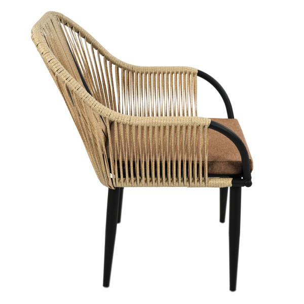 Комплект NUAR обеденный разборный (2 стула, стол обеденный 80х80хН76) (Эрба стейпл грано, Сталь , estera тауп)