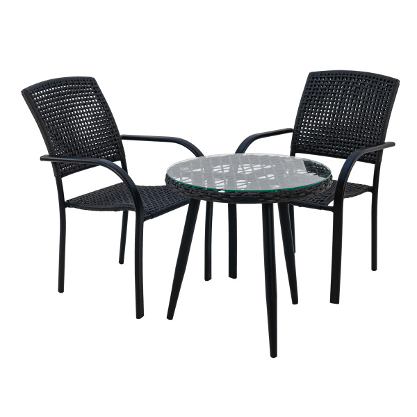 Комплект (Стул BRUT 2шт, Стол кофейный AURA|NUAR D60хH60)